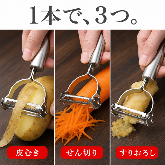 両刃ピーラー 皮むき・せん切り(全4種)
