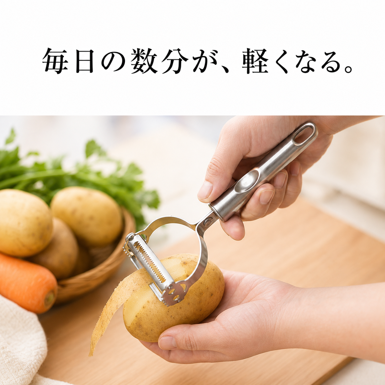 両刃ピーラー 皮むき・せん切り（全4種）