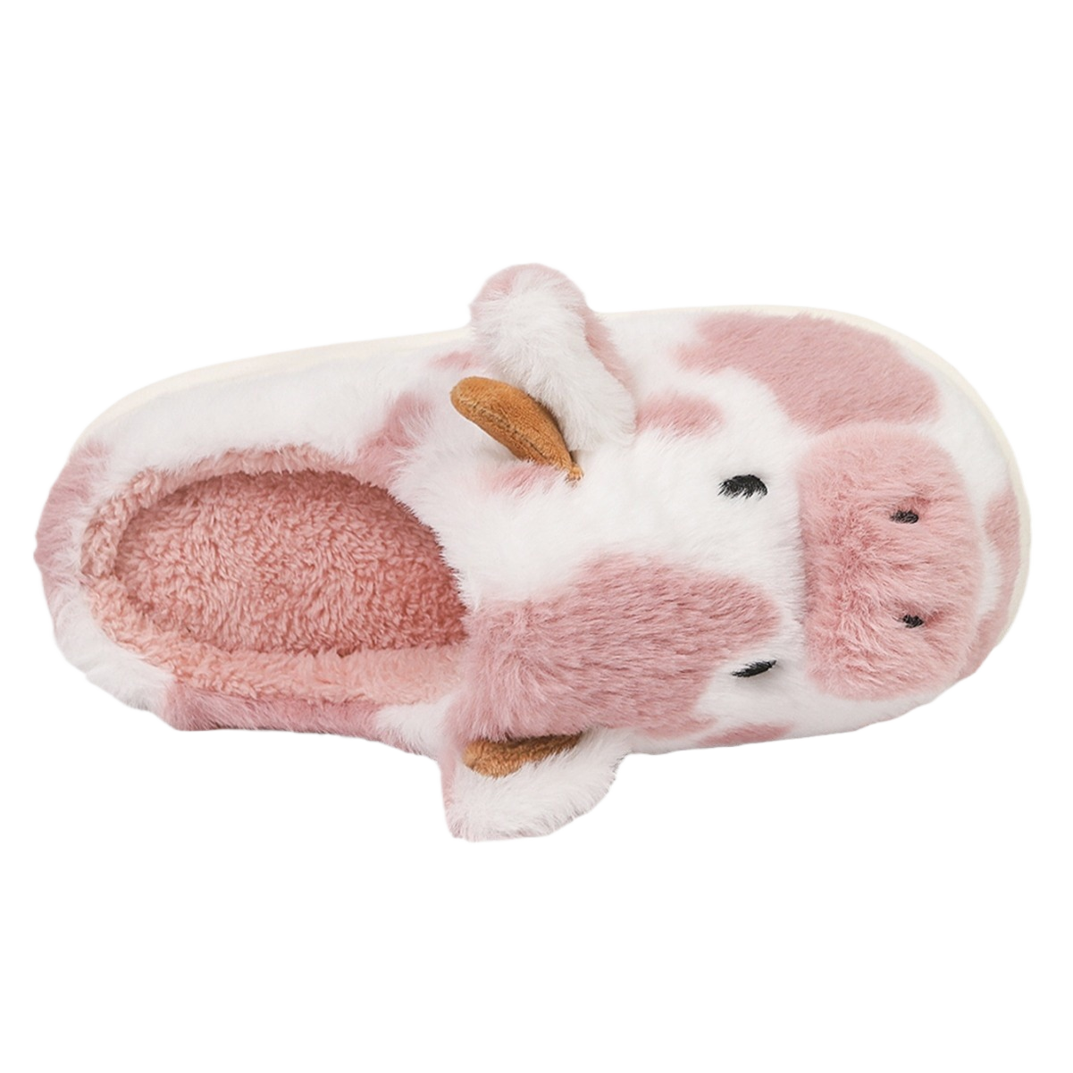 カウ柄ふわもこルームシューズ（3色×5サイズ）