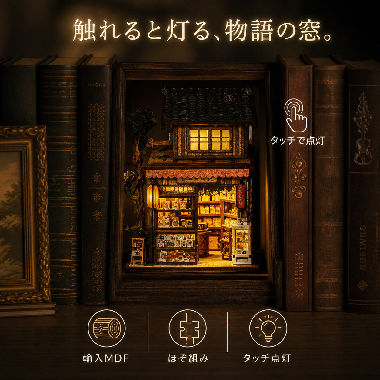GranLusso ミニチュアハウス 33の物語｜本棚に飾るDIYドールハウス 木製組み立てキット