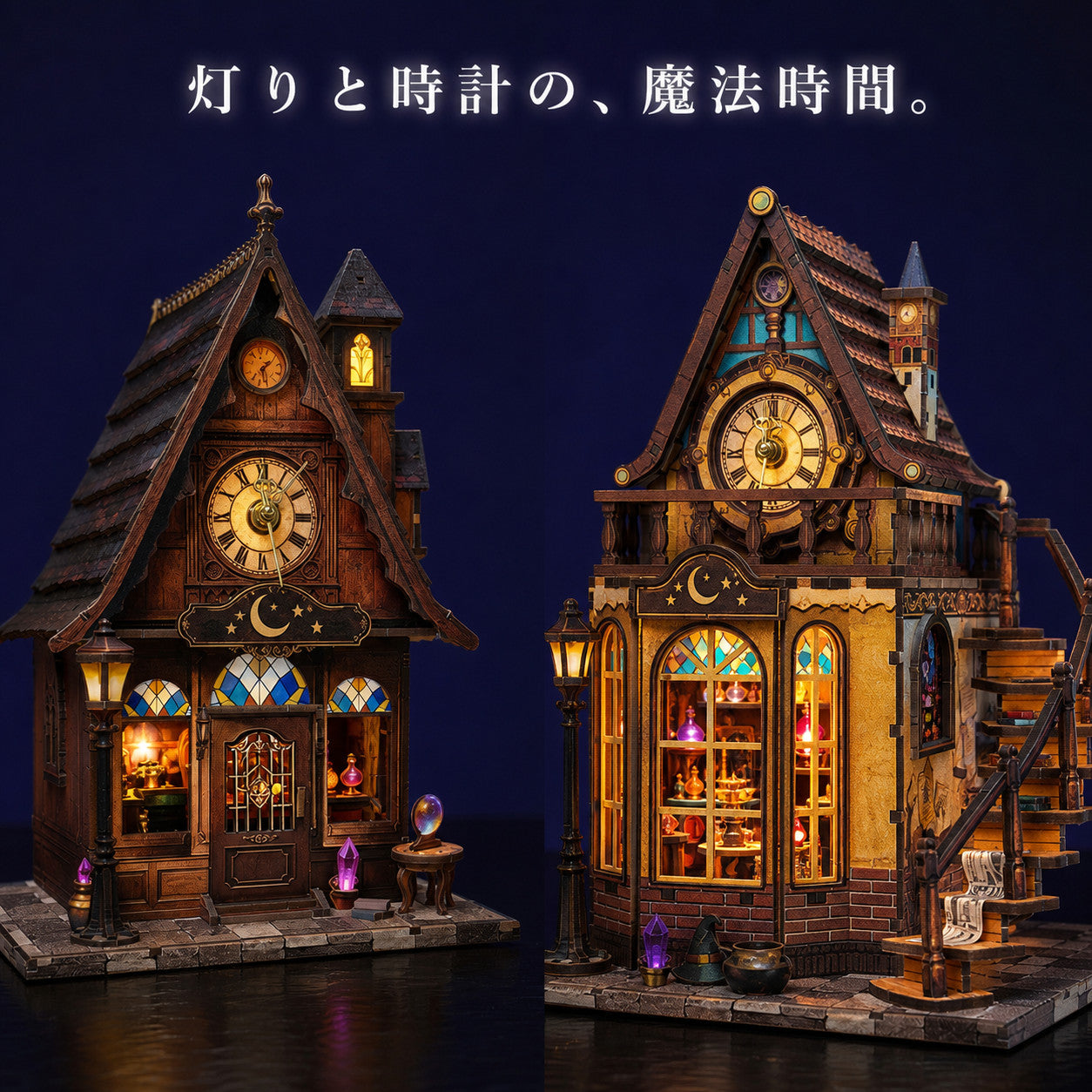 GranLusso 時の魔法店 2種｜歯車と時計のDIYブックヌック